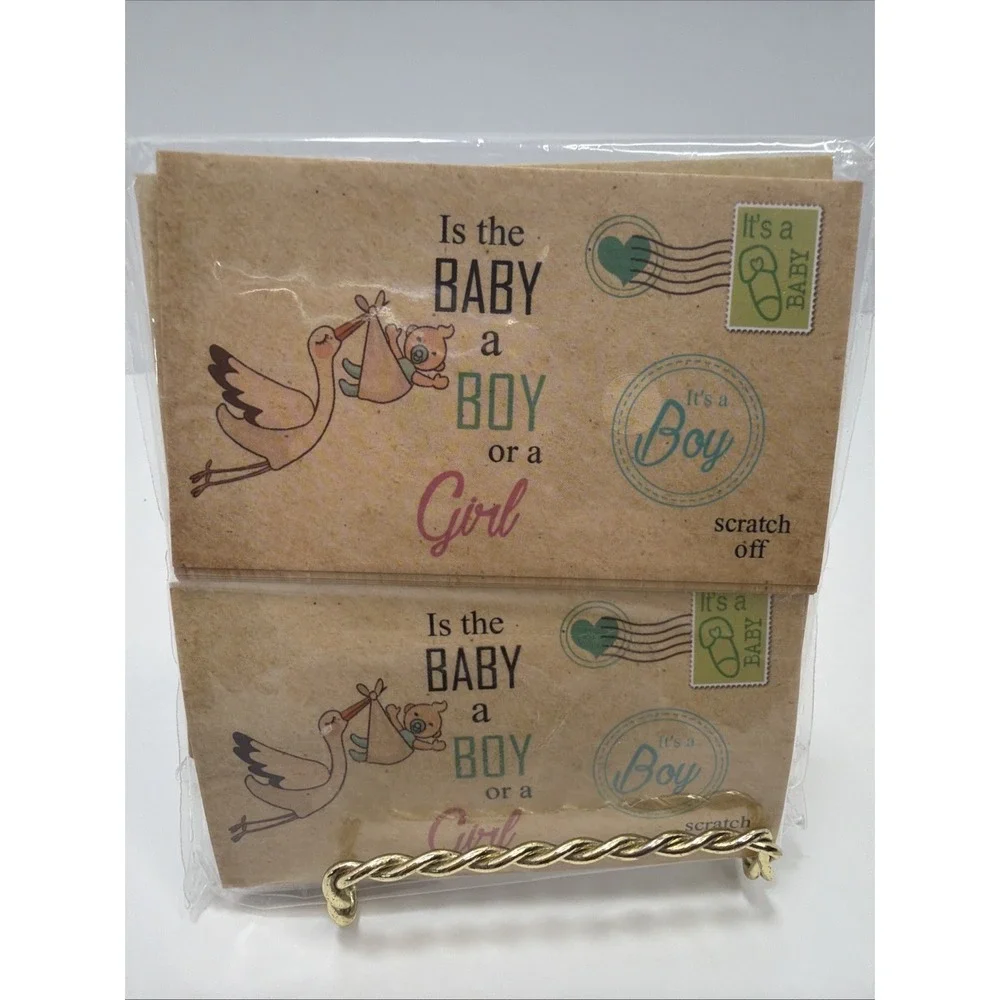 50 Baby Gender Reveal Party Scratch Off Card